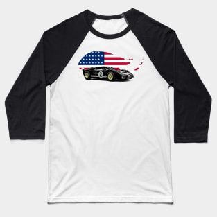 GT40 MK2 USA Print Baseball T-Shirt